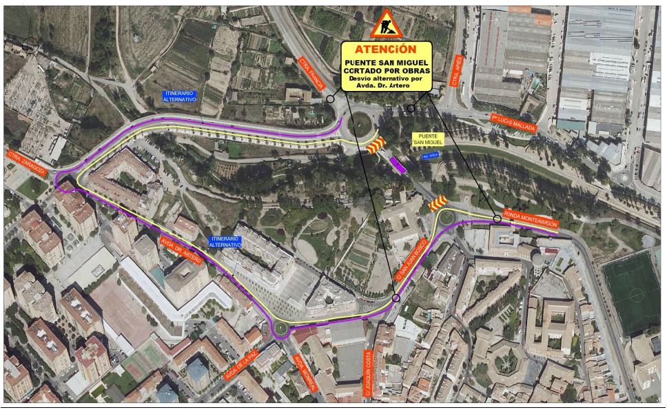 2022-02-05 Tráfico obras puente San Miguel