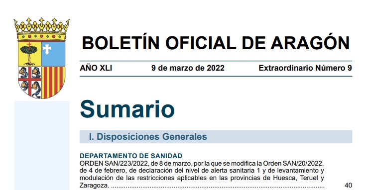 2022-03-09 Publicación en el BOA